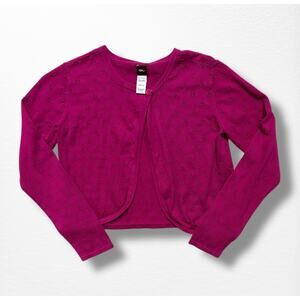 Tea Collection Pointelle Cropped Cardigan, Size 8/10